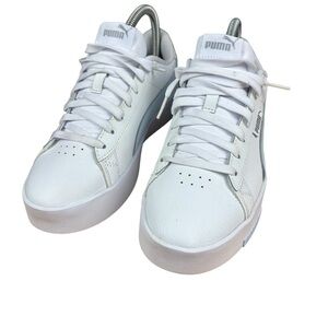 EUC Puma Women's Jada Renew White and light blue Sneakers Sz